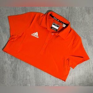 Adidas Women STM Polo Shirt Orange size S New With Tags